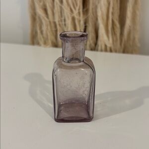 Antique amethyst colored glass bottle Vintage medicine bottle pharmacy bottle